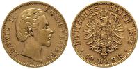 10 marek 1875/D, Monachium, złoto 3.93 g, rysy w