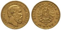 10 marek 1878/H, Darmstadt, złoto 3.93 g, Jaeger