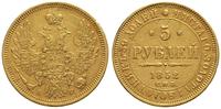 5 rubli 1852, Petersburg, złoto 6.42 g, rysy w t