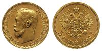 5 rubli 1902/AR, Petersburg, złoto 4.29 g