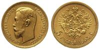 5 rubli 1903/AR, Petersburg, złoto 4.29 g