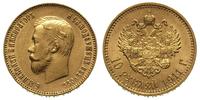 10 rubli 1911/EB, Petersburg, złoto 8.60 g