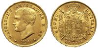 40 lirów 1814 M, Mediolan, złoto 12.89 g, minima