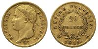 20 franków 1811/A, Paryż, złoto 6.37 g