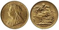 1 funt 1899, Melbourne, złoto 7.99 g