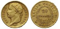 20 franków 1811/A, Paryż, złoto 6.45 g
