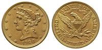 5 dolarów 1900, Filadelfia, złoto 8.36 g