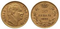 10 dinarów 1882/V, Wiedeń, złoto 3.20 g