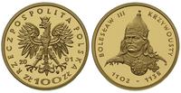 100 złotych 2001, Bolesław Krzywousty, złoto 8.0