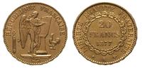 20 franków 1877/A, Paryż, złoto 6,42 g