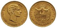25 peset 1880, złoto 8.05 g