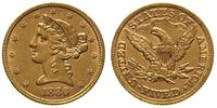 5 dolarów 1880, Filadelfia, złoto 8,34 g
