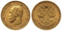 10 rubli 1900/FZ, Petersburg, złoto 8.59 g, Bitk