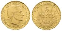 5 pesos 1930, złoto 8.48 g, bardzo ładne