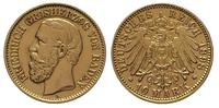 10 marek 1898/G, Karlsruhe, złoto 3.94 g, wyczys