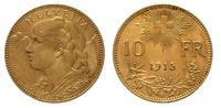 10 franków 1915, złoto 3.21 g, Friedberg 504