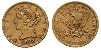 5 dolarów 1903/S, San Francisco, złoto 8.32 g