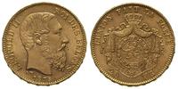 20 franków 1875, Bruksela, złoto 6.47 g, Friedbe