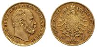 20 marek 1872/A, Berlin, złoto 7.91 g, ładnie za