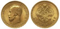 10 rubli 1904/AR, Petersburg, złoto 8.59 g, rzad