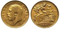 1/2 funta 1911, Londyn, złoto 3.97 g, patyna, Fr