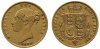 1/2 funta 1874, złoto 3.92 g, Fr. 389f