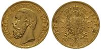 20 marek 1873/G, Karlsruhe, złoto 7.94 g, Jaeger