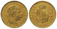 20 franków = 8 forintów 1874/KB, Kremnica, złoto