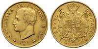 40 lirów 1814 M, Mediolan, złoto 12.88 g, ładne,