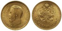 10 rubli 1899, Petersburg, złoto 8.60 g, Bikin. 