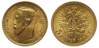 5 rubli 1901, Petersburg, złoto 4.30 g, Bikin. 2