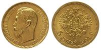 5 rubli 1904, Petersburg, złoto 4.30 g, Bikin. 3