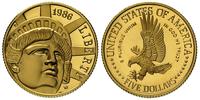 5 dolarów 1986, złoto 8.37 g