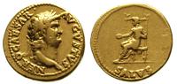 aureus ok. 64-66, Aw: Popiersie cesarza w wieńcu