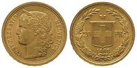 20 franków 1886, typ ''Helvetia'' , złoto 6.44 g