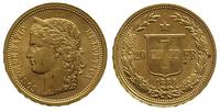 20 franków 1886, "Helvetia", złoto 6.44 g, Fr. 4