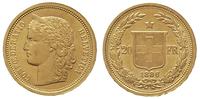 20 franków 1886, typ Helvetia, złoto 6.45 g, Fr.