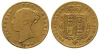 1/2 funta 1844, złoto 3.86 g, Fr. 389b
