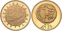 25 funtów maltańskich 1977, złoto "916," 8.10 g