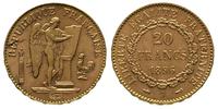 20 franków 1896/A, Paryż, złoto 6.45 g, Friedber