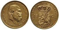 10 guldenów 1886, Utrecht, złoto 6.72 g, rzadszy