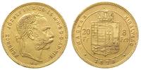 20 franków = 8 forintów 1878 / KB, Kremnica, zło