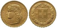 20 franków, 1896, Berno, typ ''Helvetia'', złoto