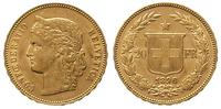 20 franków 1896/B, Berno, typ "Helvetia", złoto 