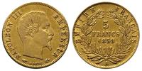 5 franków, 1859/A, Paryż, złoto 1.60 g, Friedber
