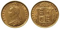 1/2 funta 1892, złoto 3.98 g, piękne, Fr. 393