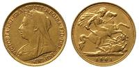 1/2 funta 1901, złoto 3.96 g, Fr. 397