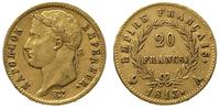 20 franków 1813/A, Paryż, złoto 6.43 g, Fr. 511