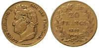 20 franków 1840/A, Paryż, złoto 6.40 g, Fr. 560