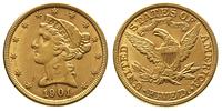 5 dolarów 1901, Filadelfia, złoto 8.34 g